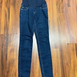 Indigo Blue Skinny Maternity Jeans in Dark Blue